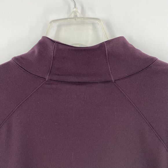 Athleta Superluxe 1/2 Zip Top Yoga Workout Athletic Performance Sz XL Purple - Picture 12 of 14